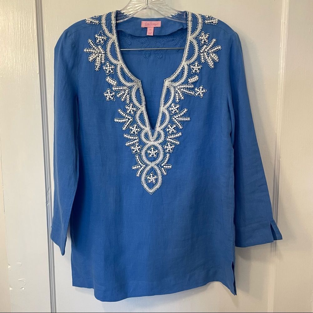Lilly Pulitzer Amelia Island Tunic in Lapis Blue